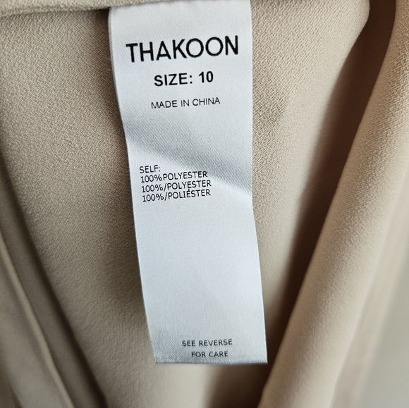 NWT Thakoon Dress Low Back Maxi Dress size 10‎ Sexy Strapless Black Tan - Picture 16 of 16